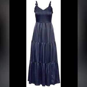 Stripe Knotted Maxi Dress  | Banana Republic